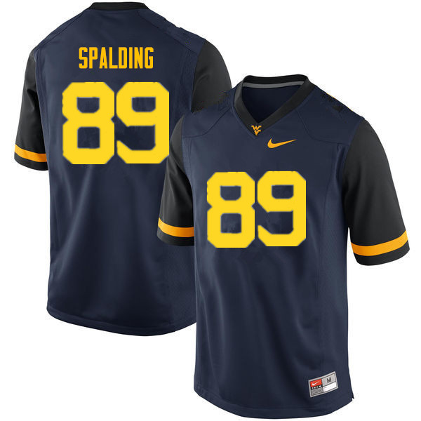 NCAA Men's Dillon Spalding West Virginia Mountaineers Navy #89 Nike Stitched Football College Authentic Jersey YY23U58ZY